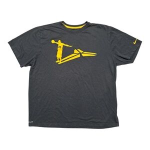 Nike Kobe 24 Black Mamba Sheath Logo Shadow Gray T Shirt Mens 2XL